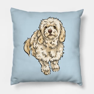 Cream Cavapoo Dog Pillow