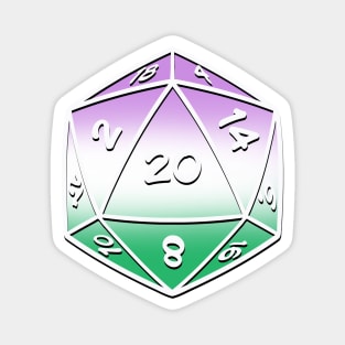 D20 genderqueer Magnet