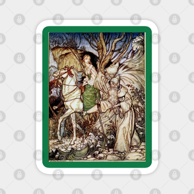 Undine and Kuleborn - Arthur Rackham Magnet by forgottenbeauty