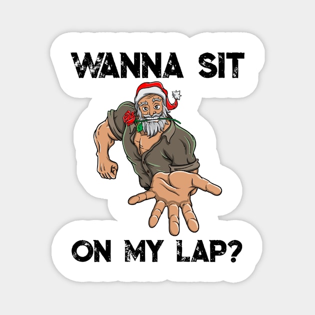 Macho Santa Claus Lewd Christmas Funny Vulgar Filthy Gift Magnet by TellingTales