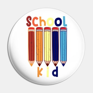 Funny School kid school start T shirt Pin