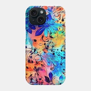 Rainbow flowers 3 Phone Case