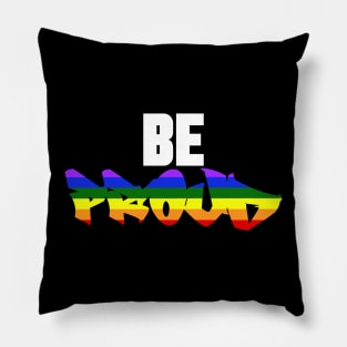 Be Proud Rainbow Graffiti Pillow