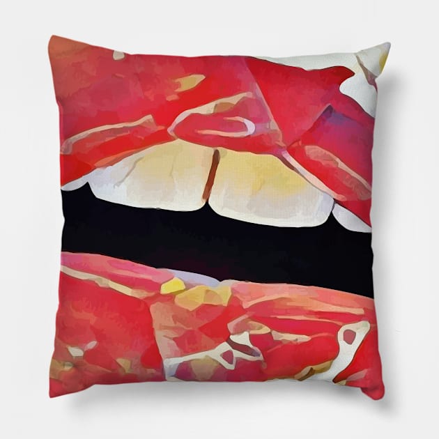 Lips Gloss Pillow by Bespired