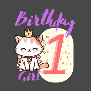 Cat birthday girl T-Shirt