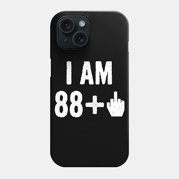 Funny Birthday Gift For 89 Year Old - I Am 89 Middle Finger Age Tshirt Phone Case by divawaddle