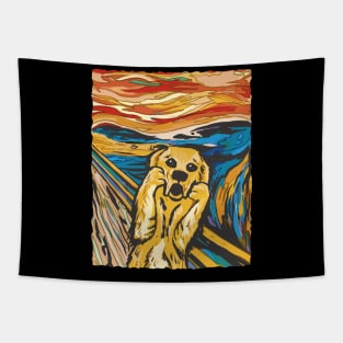 Expressionist Pup's Dreamscape Tapestry