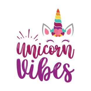 Unicorn Vibes typography Designs for Clothing and Accessories T-Shirt