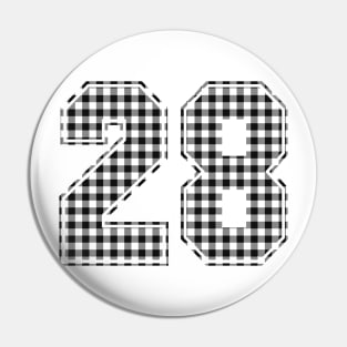 Plaid Number - 0 - Dark Pin