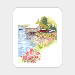 Boat House near Damrascotta Maine Magnet