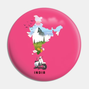 India travel map Pin