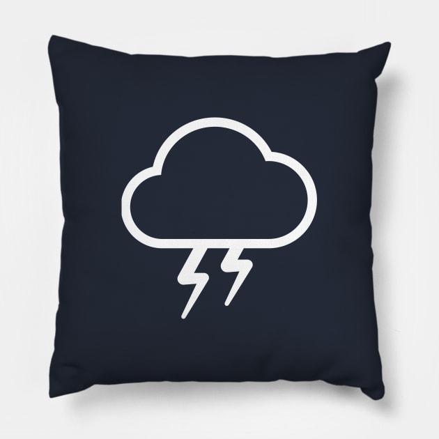 Minimal thunder cloud weather Pillow by happinessinatee