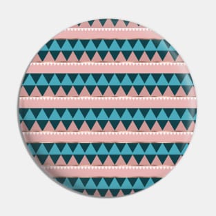 Triangle Pattern in Winter Colors with rose gold Pin