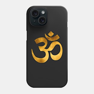 Gold foil om, ohm traditional Phone Case