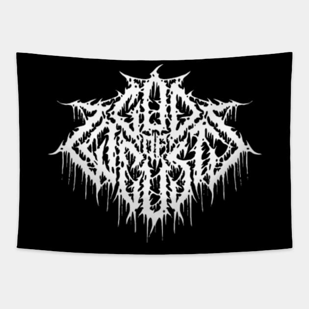 Metal font "god of locusts" Tapestry by PROALITY PROJECT