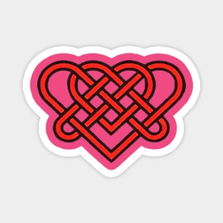 Celtic Eternal Love Knot Romantic Heart Red Design Magnet