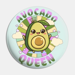 Adorable Queen of the Avocados Pin