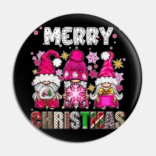 Merry Christmas Gnome Family Funny Xmas Tree Women Men Kids Pin