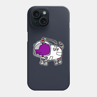 Purple Pig in Space Phone Case