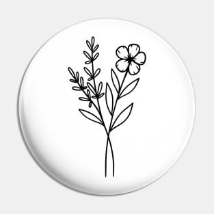 Elegance in Simplicity: Minimalist Flower Bouquet Pin