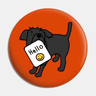 Cute Dog Says Hello Pin