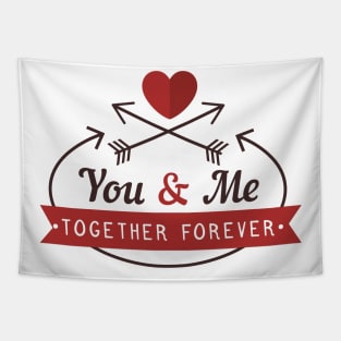 Happy Valentine's day love cute romance couple gift Tapestry