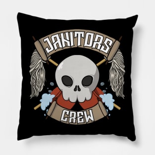 Janitors crew Jolly Roger pirate flag Pillow