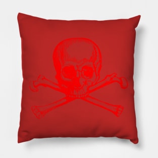 Pirate Skull and Crossbones in red - AVAST! Pillow