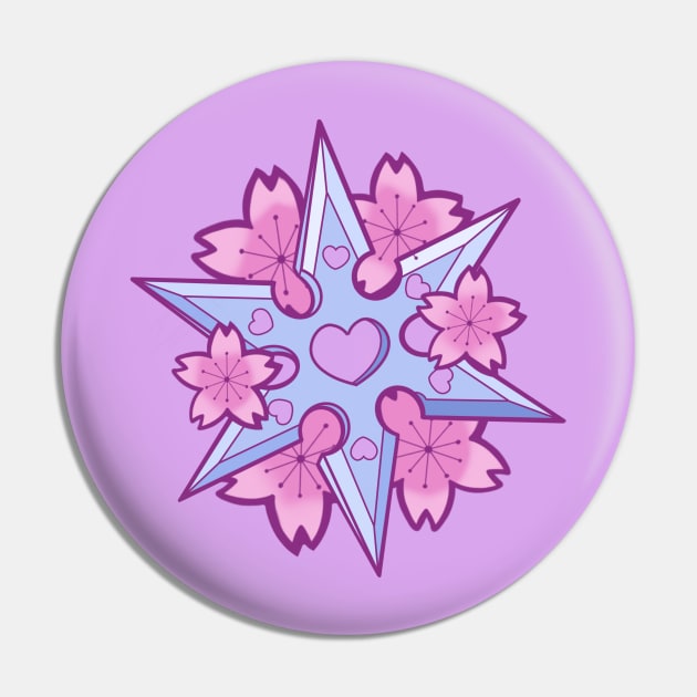 Sakura Shuriken Pin by MailoniKat