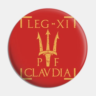 Legio XI Claudia Pia Fedelis Neptune Trident Roman Legion Pin