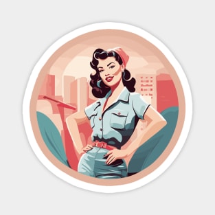 Cobalt Couture Navy Trendsetter Pin Up Girl Magnet