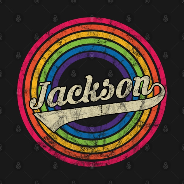 Jackson - Retro Rainbow Faded-Style by MaydenArt