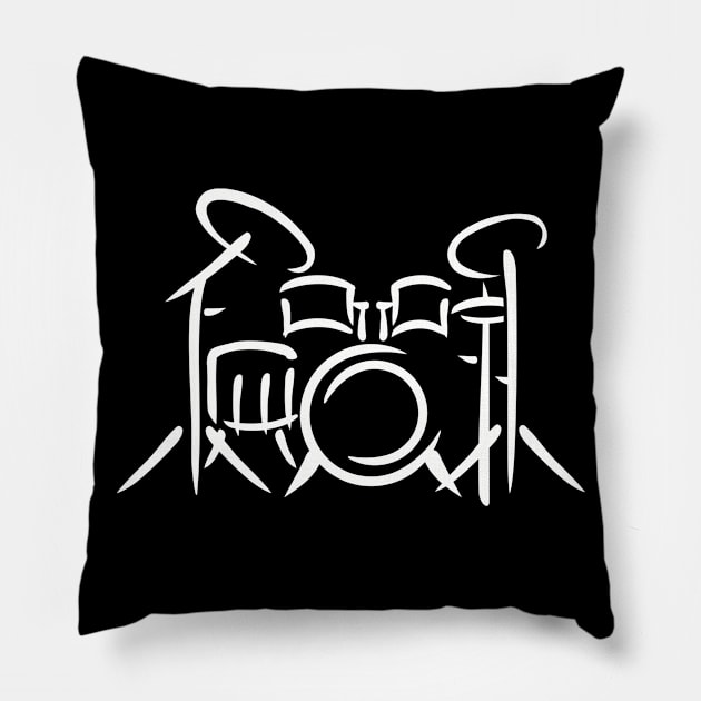 Drums Pillow by Designzz