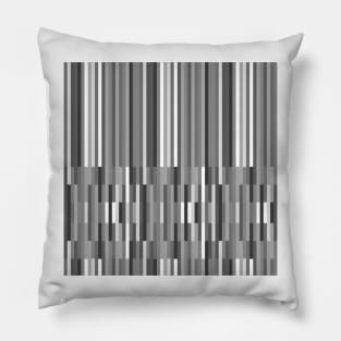 Brick Columns Black and White Pillow