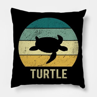 Turtle At Sunset A Gift For Turtles Lovers Pillow