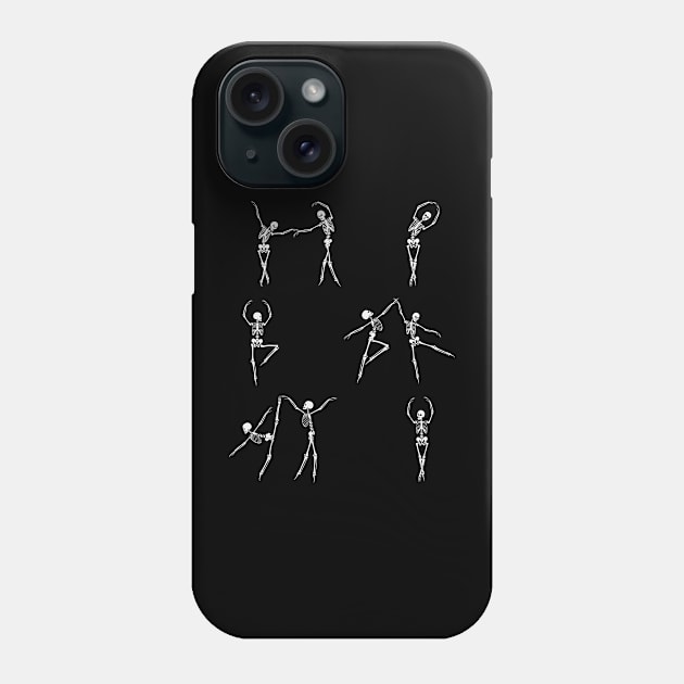 Halloween Skeleton Dance Phone Case by Double E Design