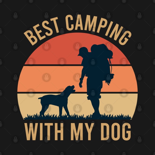 best camping with my dog - funny camping vacation - hiking with dog by yass-art