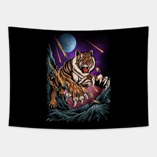 TIGER IN ACTION Tapestry