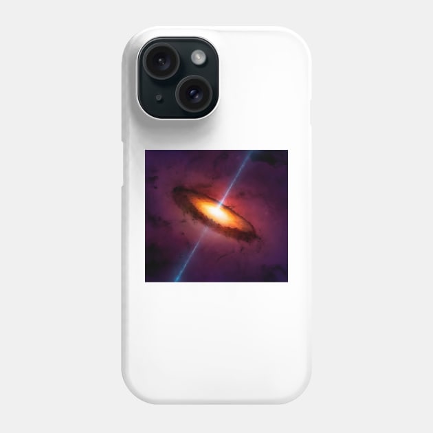 Active galactic nucleus, illustration (F011/7881) Phone Case by SciencePhoto