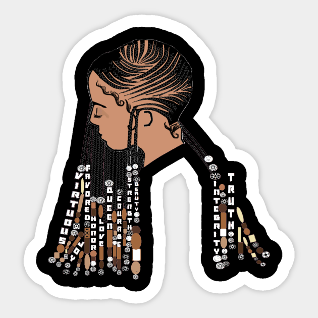 Natural Hair Cornrow Braids And Beads 3 Natural Hair Black Women Sticker Teepublic Featuring @nnescorner & @africancreature we used…» natural hair cornrow braids and beads 3