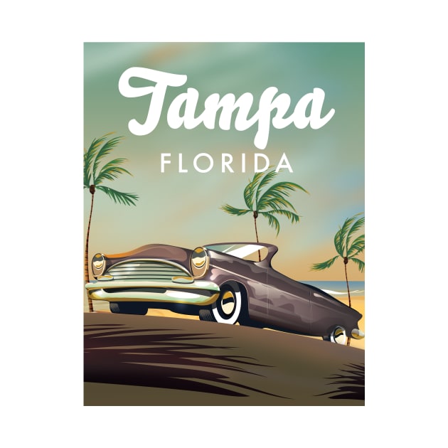 Tampa Florida Travel poster by nickemporium1