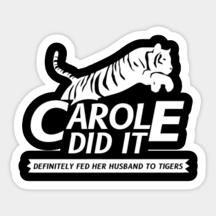 Big Cat Rescue Carole Baskin Stickers Teepublic