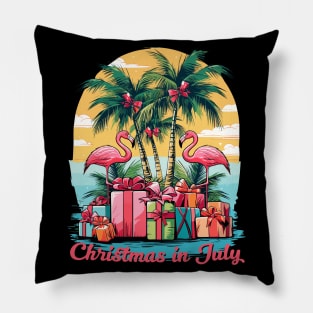 Holiday Heatwave | 'Christmas in July' Summer Delight T-Shirt Pillow