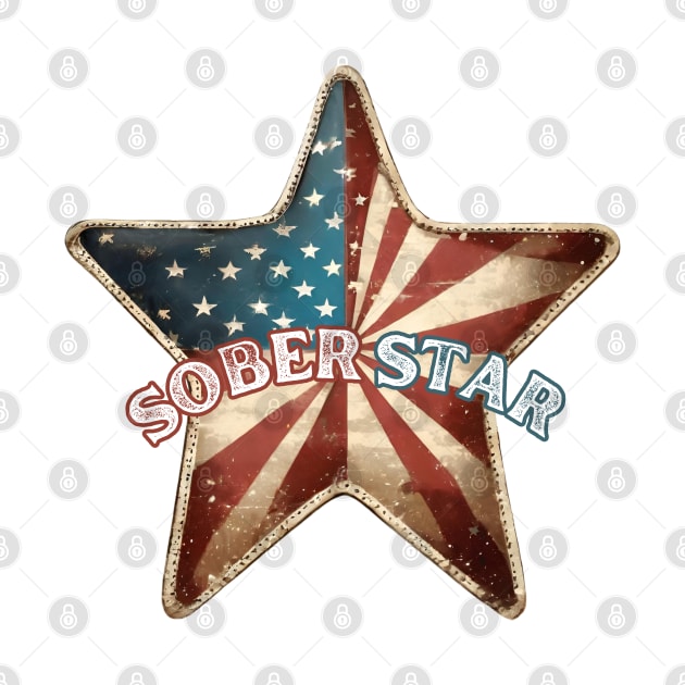 Sober Star, Vintage American Flag by SOS@ddicted