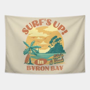 Surfs up in Byron Bay LIfe is a Beach Tapestry