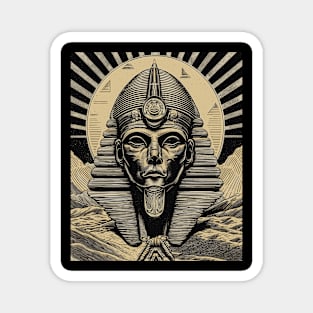 Ancient Egyptian Pharaoh God Vintage Illustration Magnet