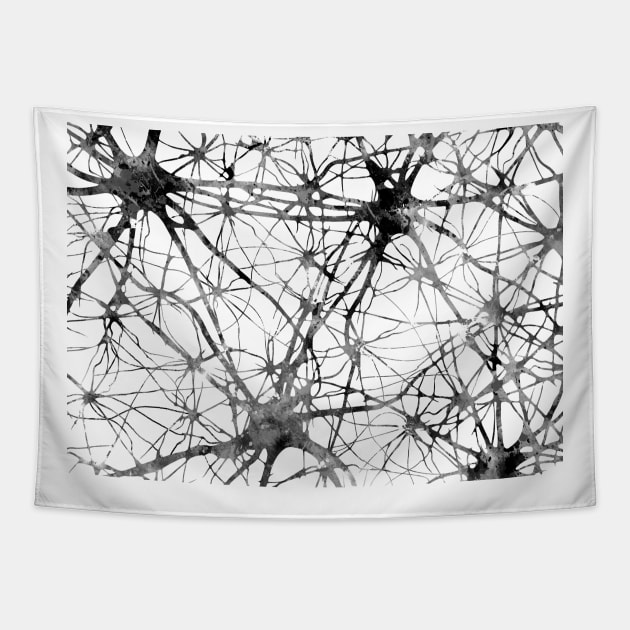 Brain cell anatomy Tapestry by RosaliArt