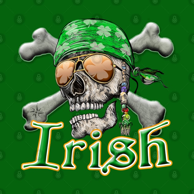 Irish Pirate Skull by Dual Rogue