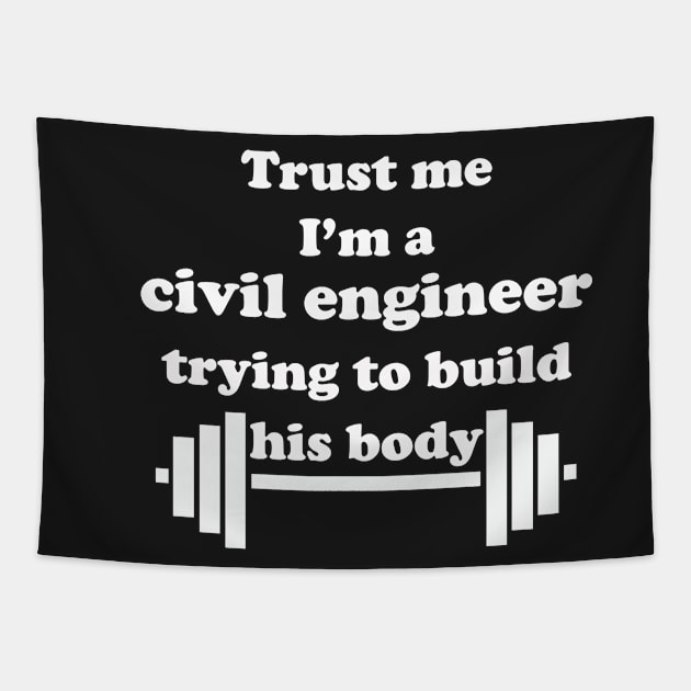 engineer body builder Tapestry by martian