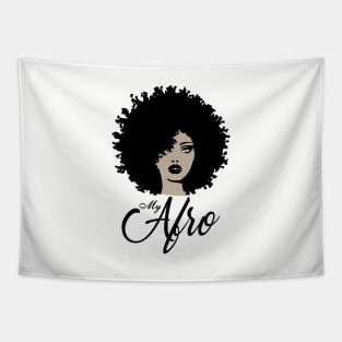 My Afro Beatiful Black Womens Mom Mother Tapestry